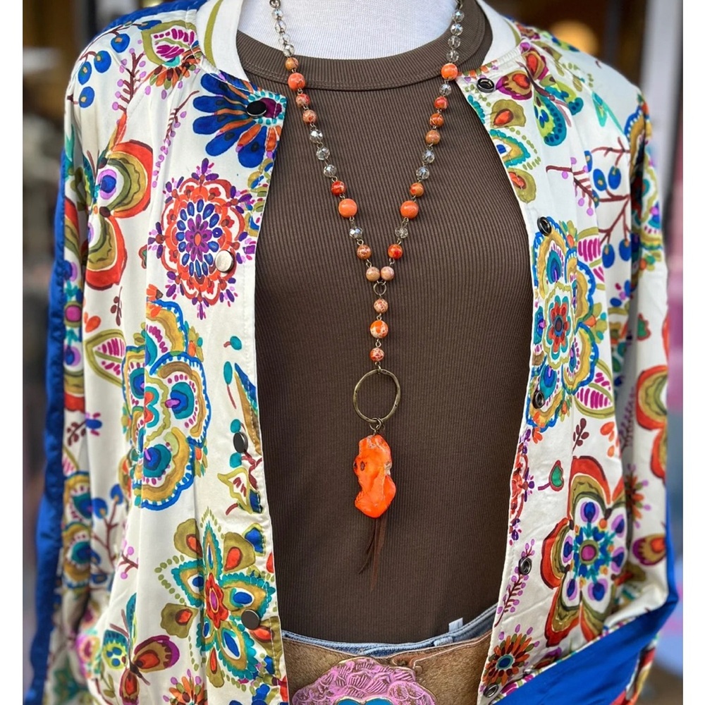 Floral Multicolor Women's Reversible Bomber Jacket Boho